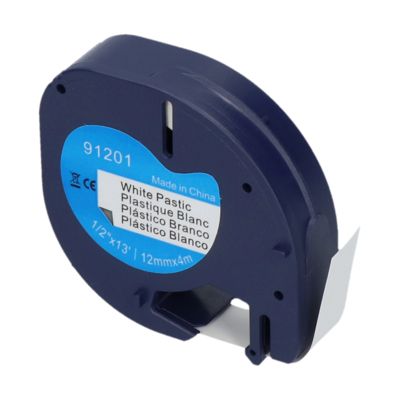 Nastro compatibile Dymo 91201 (S0721610) - Nero su bianco (12 mm)