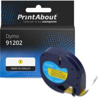 Nastro compatibile Dymo 91202 (S0721620) - Nero su giallo (12 mm)