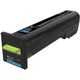 Toner Lexmark 72K2XCE - Ciano Capacità extra-elevata