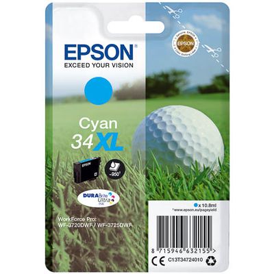 Cartuccia stampante Epson 34XL (C13T34724010) - Ciano Alta capacità
