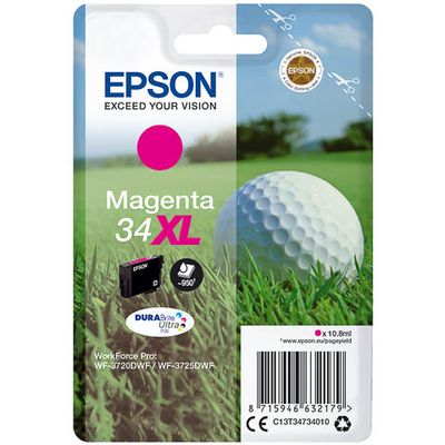 Cartuccia stampante Epson 34XL (C13T34734010) - Magenta Alta capacità