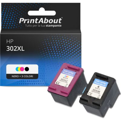 Cartuccia compatibile HP 302XL (X4D37AE) - nero + 3 colori Alta Capacità Multipack