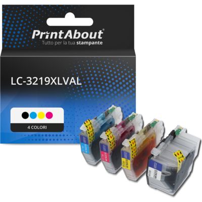 Cartuccia compatibile Brother LC-3219XLVAL - 4 colori Alta capacità Multipack
