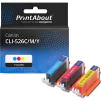 Cartuccia compatibile Canon CLI-526C/M/Y - 3 colori Multipack