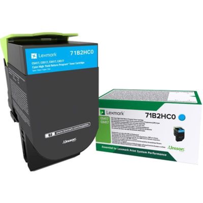 Toner Lexmark 71B2HC0 - Ciano