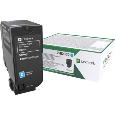 Toner Lexmark 75B20C0 - Ciano