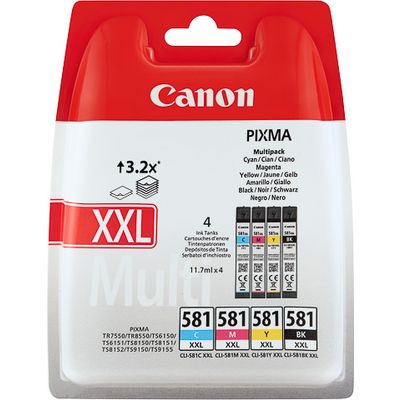 Cartuccia stampante Canon CLI-581XXL C/M/Y/BK - 4 colori Capacità extra-elevata Multipack