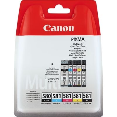 Cartuccia stampante Canon PGI-580/CLI-581 BK/CMYK - 5 colori Multipack