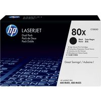 Toner HP 80XD (CF280XD) - 2x Nero Alta Capacità Multipack