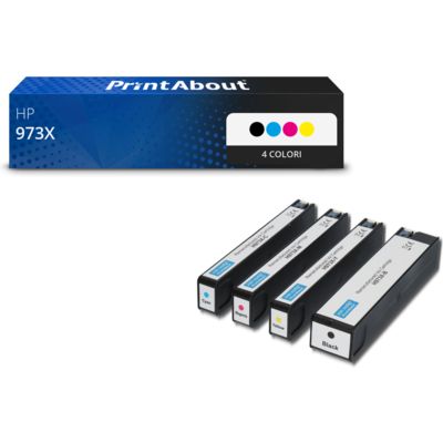 Cartuccia compatibile HP 973X (L0S07AE) - 4 colori Alta capacità Multipack