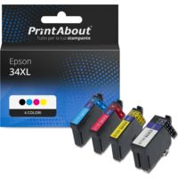 Cartuccia compatibile Epson 34XL (C13T34764010) - 4 colori Alta capacità Multipack