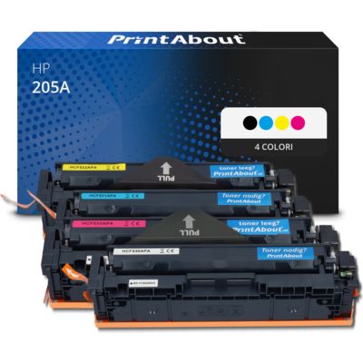 Toner compatibile HP 205A (CF530A) - 4 colori Multipack
