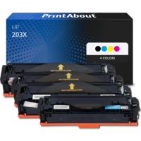 Toner compatibile HP 203X (CF540X) - 4 colori Alta capacità Multipack