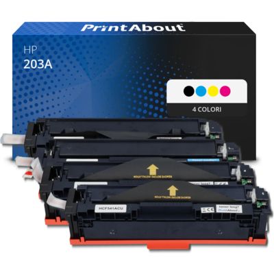Toner compatibile HP 203A (CF540A) - 4 colori Multipack