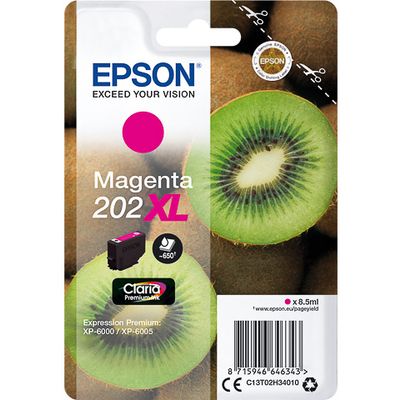 Cartuccia stampante Epson 202XL (C13T02H34010) - Magenta Alta capacità