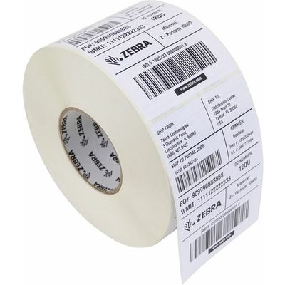 Etichetta Zebra 87809 - Nero su bianco (102 mm x 152 mm) 4 rotoli