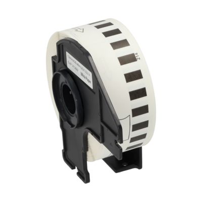 Etichetta compatibile Brother DK-22214 - Nero su bianco (12 mm)
