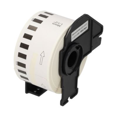 Etichetta compatibile Brother DK-22225 - Nero su bianco (38 mm)