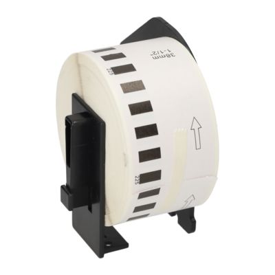 Etichetta compatibile Brother DK-22225 - Nero su bianco (38 mm)