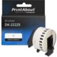 Etichetta compatibile Brother DK-22225 - Nero su bianco (38 mm)