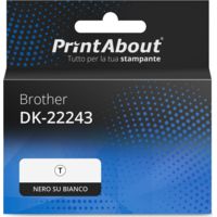 Etichetta compatibile Brother DK-22243 - Nero su bianco (102 mm)