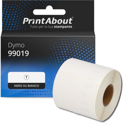 Etichetta compatibile Dymo 99019 (S0722480) - Nero su bianco (59 mm x 190 mm)