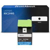 Toner compatibile Lexmark 80C2HK0 (802HK) - Nero Alta capacità