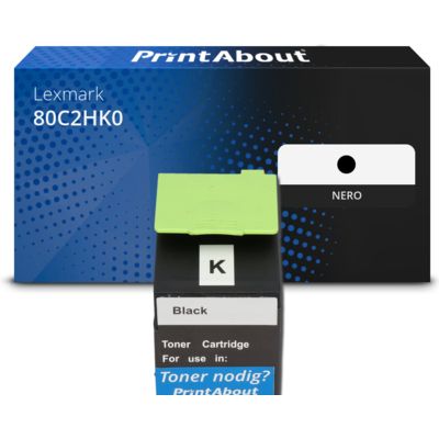Toner compatibile Lexmark 80C2HK0 (802HK) - Nero Alta capacità