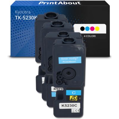 Toner compatibile Kyocera TK-5230K - 4 colori Multipack