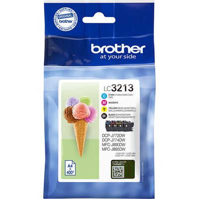 Cartuccia stampante Brother LC-3213VAL - 4 colori Alta capacità Multipack
