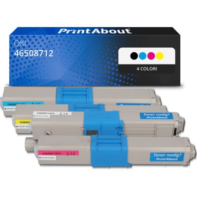 Toner compatibile OKI 46508712 - 4 colori Multipack