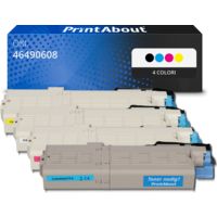 Toner compatibile OKI 46490608 - 4 colori Multipack