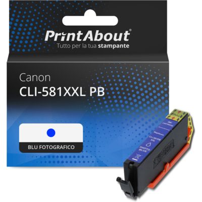 Cartuccia compatibile Canon CLI-581XXL PB - Blu fotografico Capacità extra-elevata