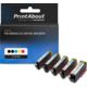 Cartuccia compatibile Canon PGI-580XXL PGBK/CLI-581XXL BK/CMYK - 5 colori Extra Alta Capacità Multipack