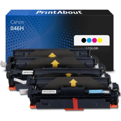 Toner compatibile Canon 046H - 4 colori Alta capacità Multipack
