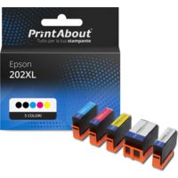 Cartuccia compatibile Epson 202XL (C13T02E74010) - 5 colori Alta Capacità Multipack