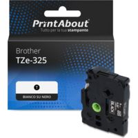 Nastro compatibile Brother TZe-325 - Bianco su nero (9 mm)