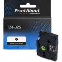 Nastro compatibile Brother TZe-325 - Bianco su nero (9 mm)