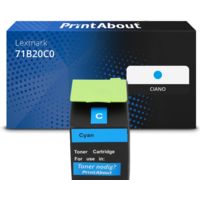 Toner compatibile Lexmark 71B20C0 - Ciano