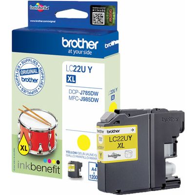 Cartuccia stampante Brother LC-22UY XL - Giallo Alta capacità