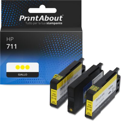 Cartuccia compatibile HP 711 (CZ136A) - 3 volte gialla Multipack