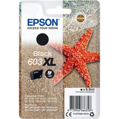 Cartuccia stampante Epson 603XL (C13T03A14010) - Nero Alta capacità
