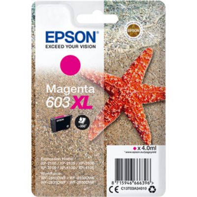 Cartuccia stampante Epson 603XL (C13T03A34010) - Magenta Alta capacità
