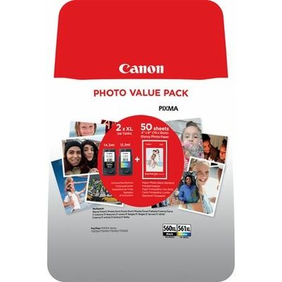 Cartuccia Canon PG-560XL / CL-561XL  - Nero + 3 colori Alta Capacità Multipack