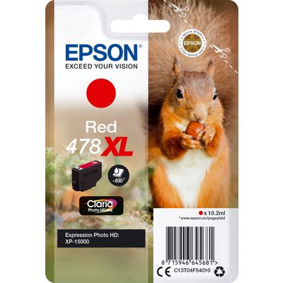 Cartuccia stampante Epson 378/478XL (C13T04F54010) - Rosso Alta capacità