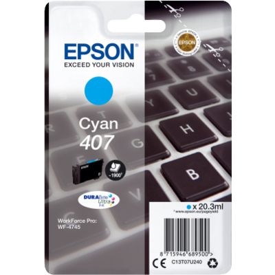 Cartuccia stampante Epson 407 (C13T07U240) - Ciano