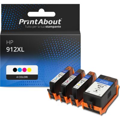 Cartuccia compatibile HP 912XL (3YP34AE) - 4 colori Multipack