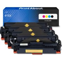 Toner compatibile HP 415X (W2030/31/32/33X) - 4 colori Alta capacità Multipack