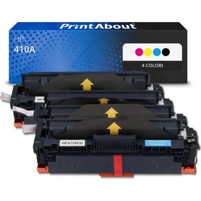 Toner compatibile HP 410A (CF410A) - 4 colori Multipack