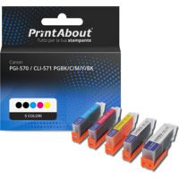 Cartuccia compatibile Canon PGI-570 / CLI-571 PGBK/C/M/Y/BK - 5 colori Multipack